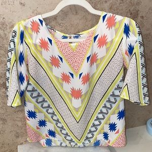 Gianni Bini geo-print top
